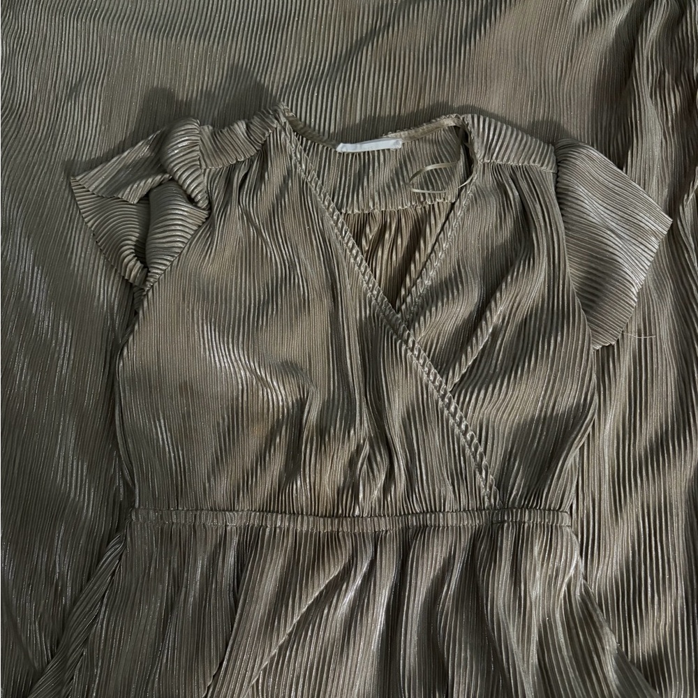 Baltic Born Metallic Gold Kids Formal Dress